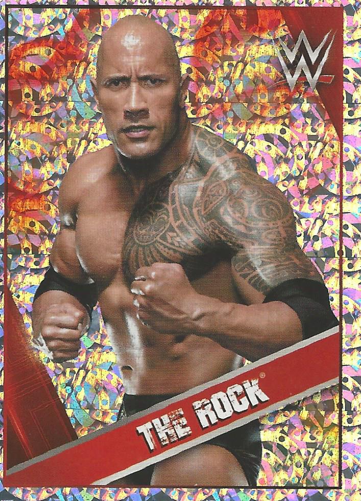 WWE Topps Then Now Forever 2016 Stickers Foil The Rock No.230