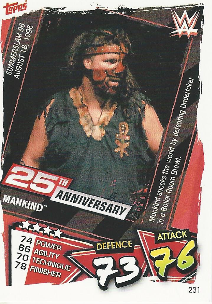 WWE Topps Slam Attax 2021 Trading Card Mankind No.231