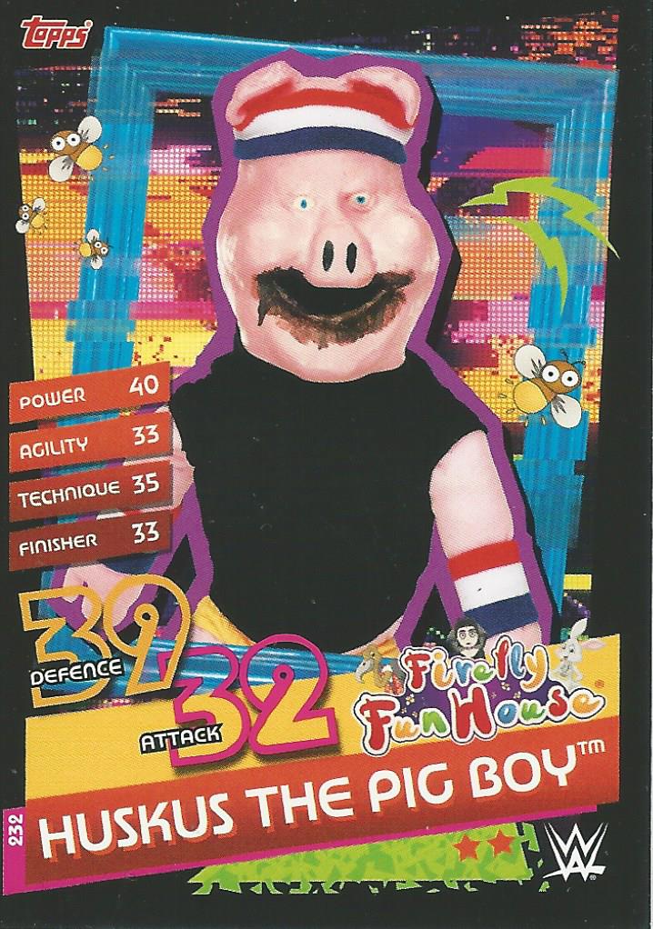 WWE Topps Slam Attax Reloaded 2020 Trading Card Huskus the Pig Boy No.232