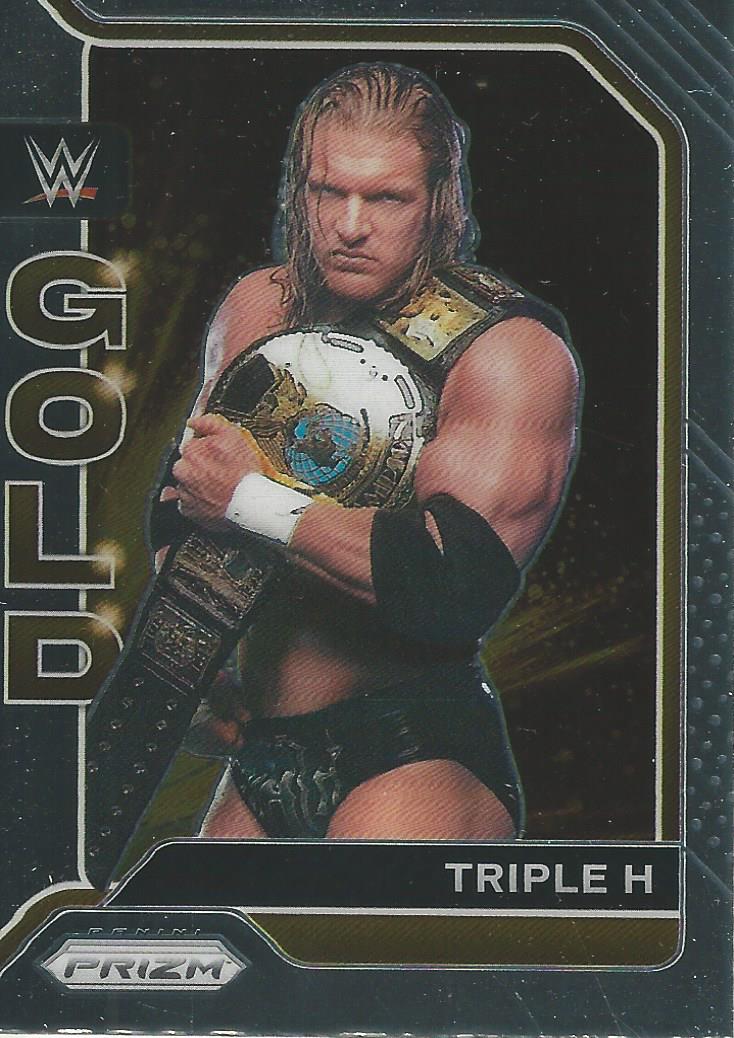 WWE Panini Prizm 2022 Trading Cards Gold Triple H No.9
