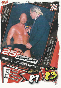 WWE Topps Slam Attax 2021 Trading Card Stone Cold Steve Austin No.232