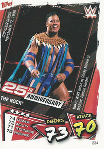 WWE Topps Slam Attax 2021 Trading Card The Rock No.234