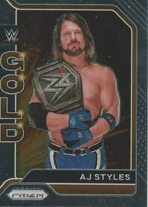 WWE Panini Prizm 2022 Trading Cards Gold AJ Styles No.20
