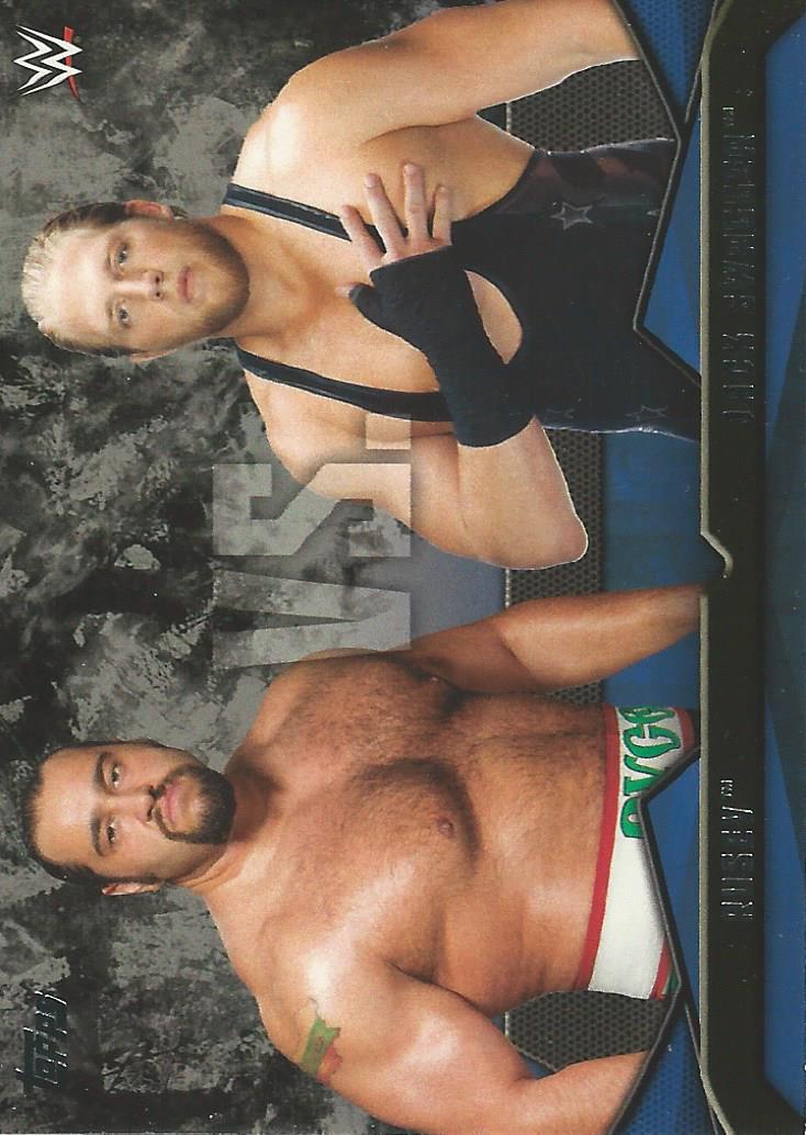 WWE Topps Then Now Forever 2016 Trading Cards Rusev vs Jack Swagger No.18