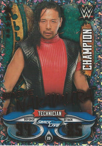 WWE Topps Slam Attax Live 2018 Trading Card Shinsuke Nakamura Champion No.23