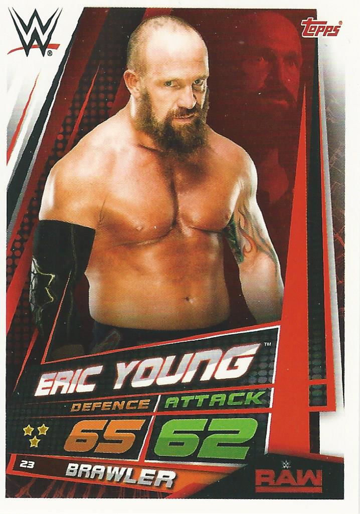 WWE Topps Slam Attax Universe 2019 Trading Card Eric Young No.23
