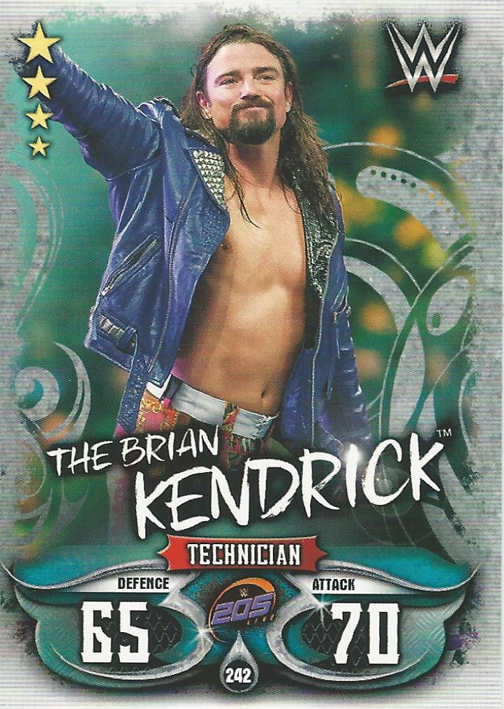 WWE Topps Slam Attax Live 2018 Trading Card Brian Kendrick No.242