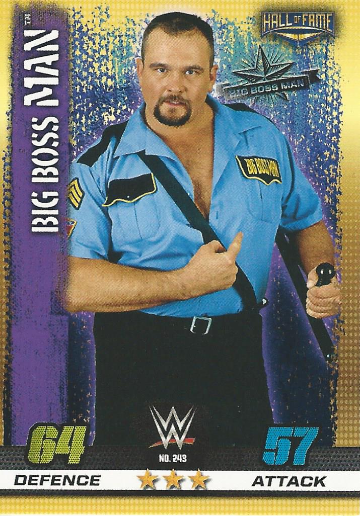 WWE Topps Slam Attax 10th Edition Trading Card 2017 Big Boss Man No.243