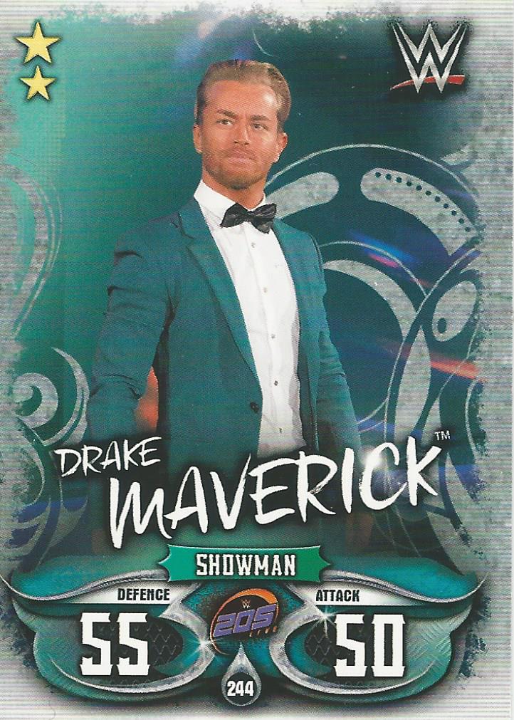 WWE Topps Slam Attax Live 2018 Trading Card Drake Maverick No.244