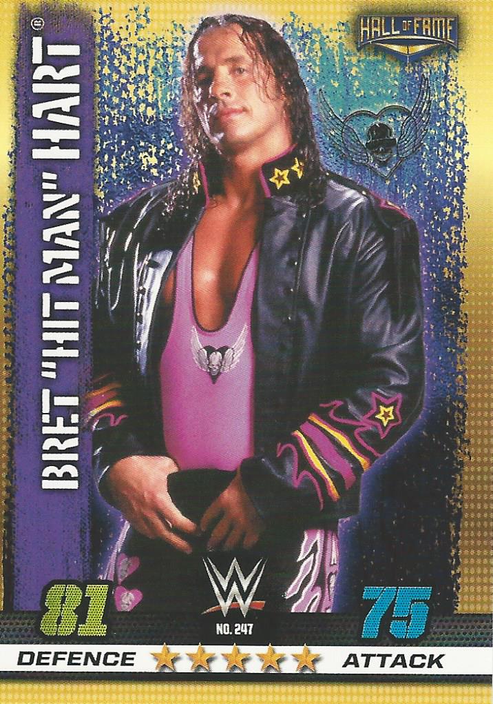 WWE Topps Slam Attax 10th Edition Trading Card 2017 Bret Hitman Hart No.247