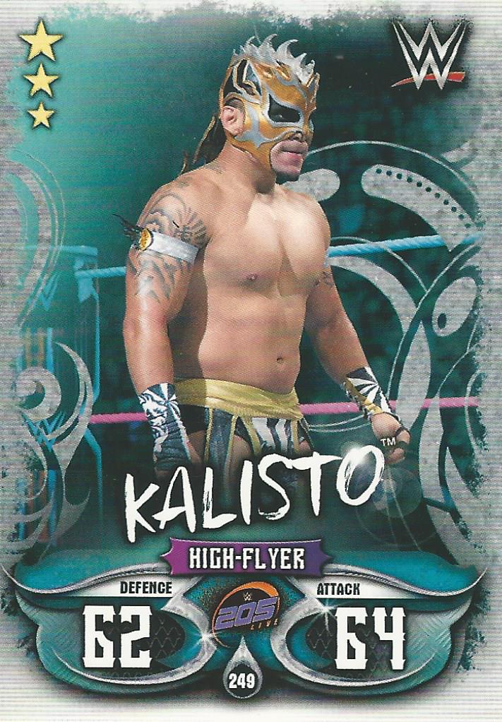 WWE Topps Slam Attax Live 2018 Trading Card Kalisto No.249