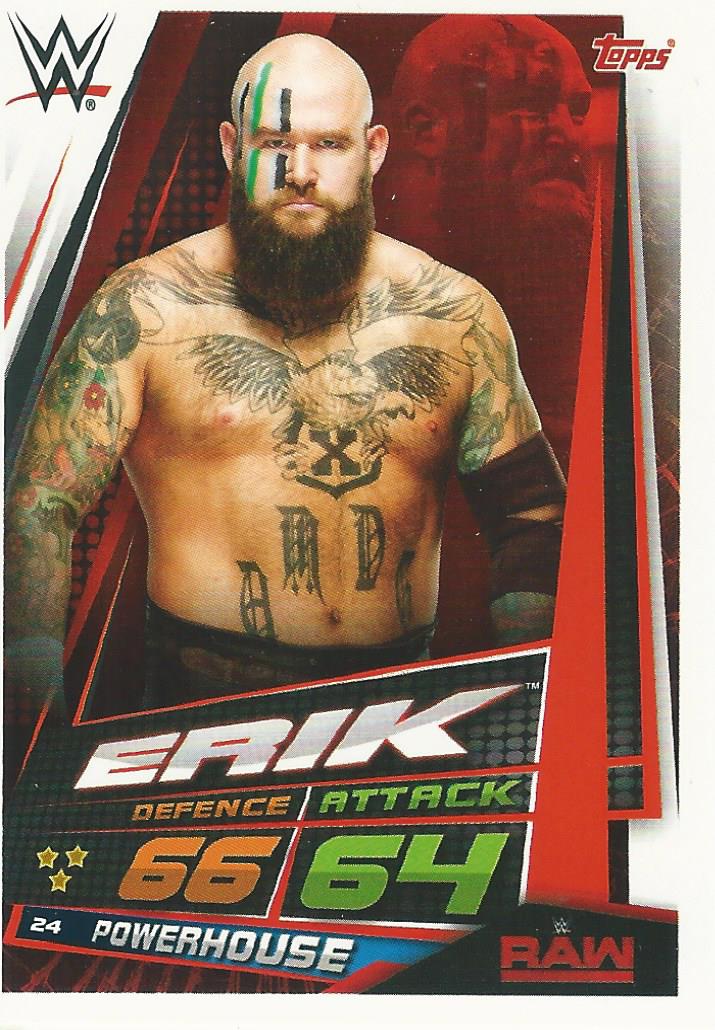 WWE Topps Slam Attax Universe 2019 Trading Card Erik No.24