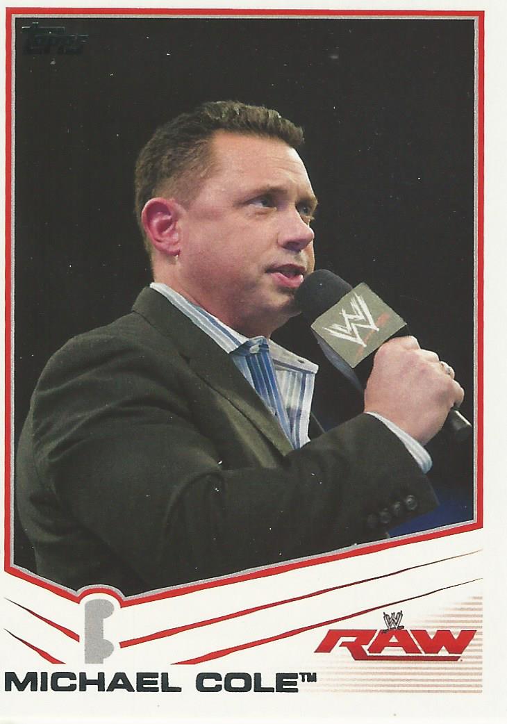 WWE Topps 2013 Trading Cards Michael Cole No.24