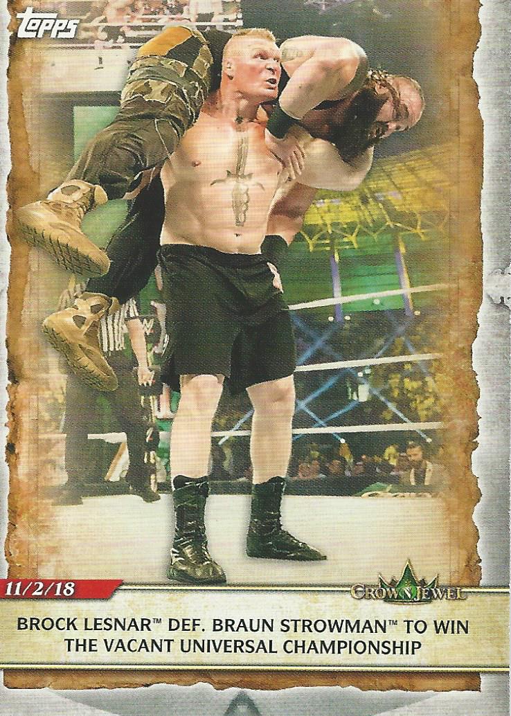 WWE Topps Road to Wrestlemania 2020 Trading Cards Brock Lesnar No.24