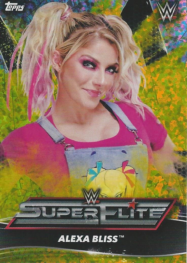 Topps WWE Superstars 2021 Trading Cards Alexa Bliss SE2 Yellow