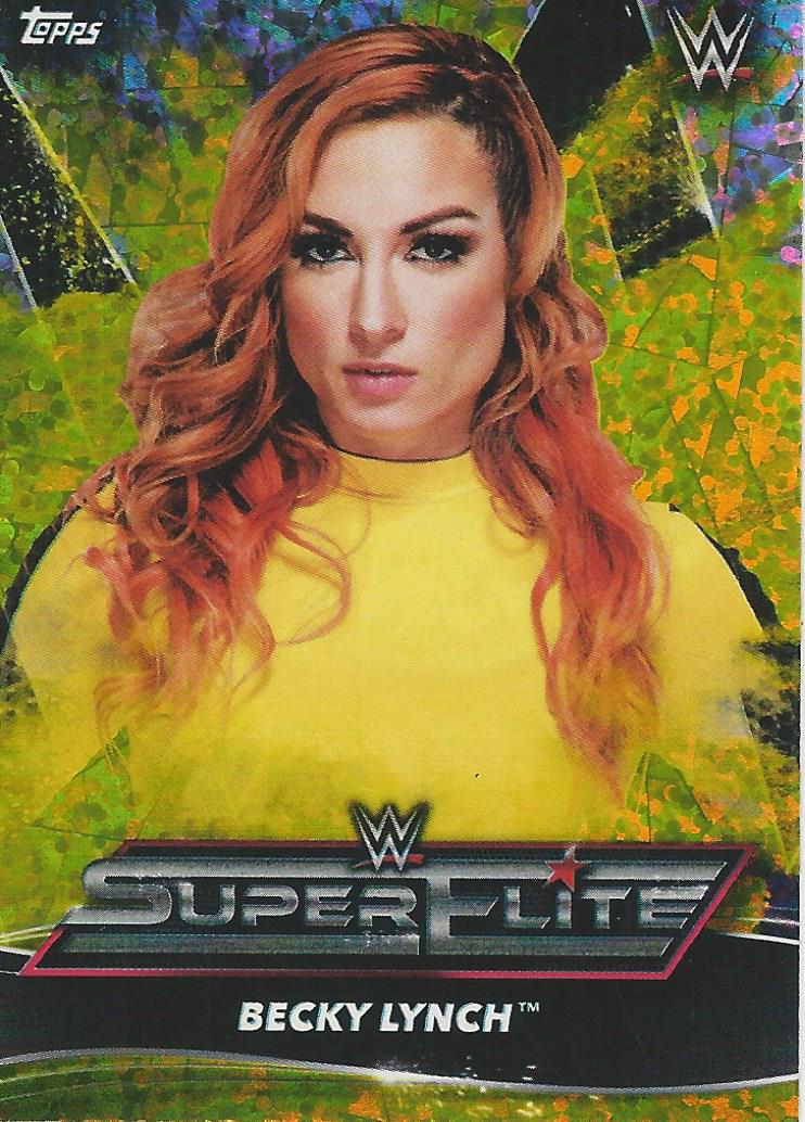 Topps WWE Superstars 2021 Trading Cards Becky Lynch SE5 Yellow