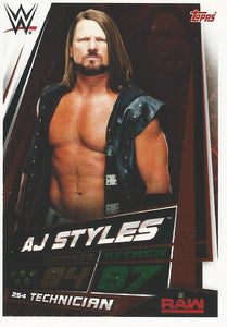 WWE Topps Slam Attax Universe 2019 Trading Card AJ Styles No.254