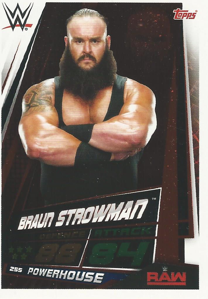 WWE Topps Slam Attax Universe 2019 Trading Card Braun Strowman No.255