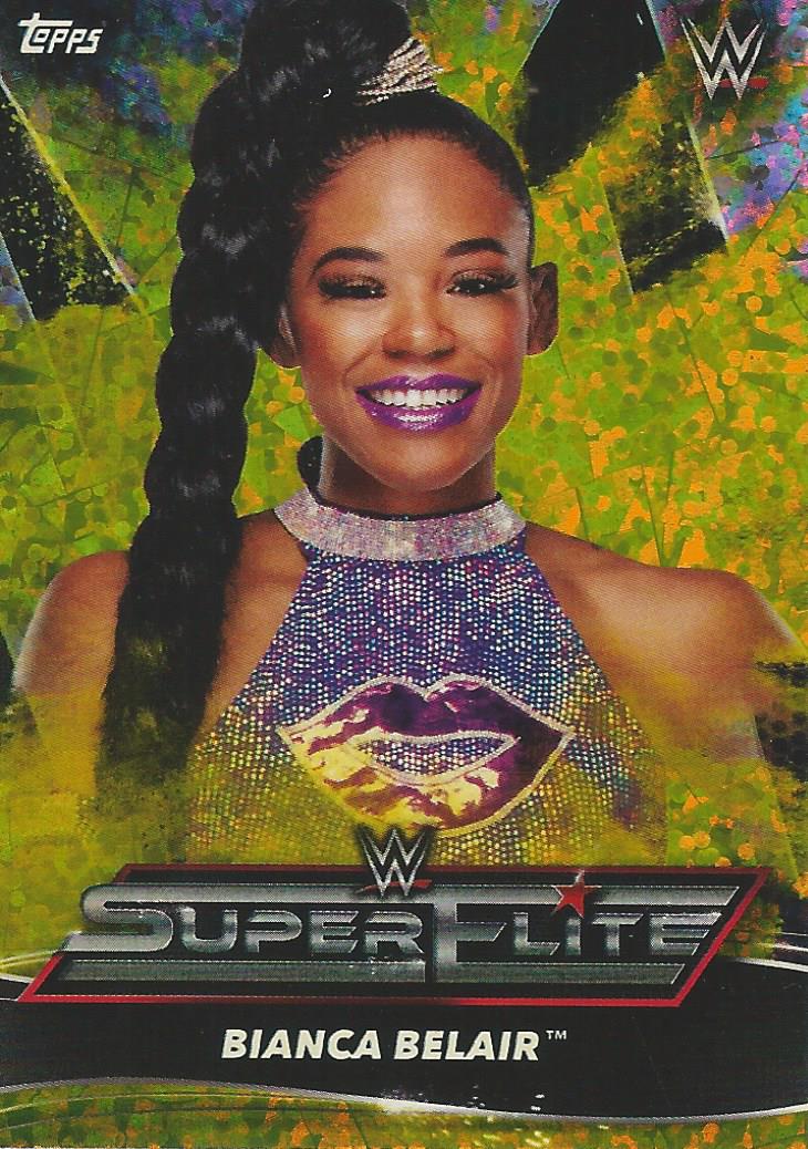 Topps WWE Superstars 2021 Trading Cards Bianca Belair SE6 Yellow