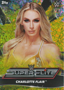 Topps WWE Superstars 2021 Trading Cards Charlotte Flair SE8 Yellow