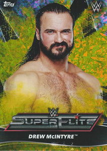 Topps WWE Superstars 2021 Trading Cards Drew McIntyre SE9 Yellow