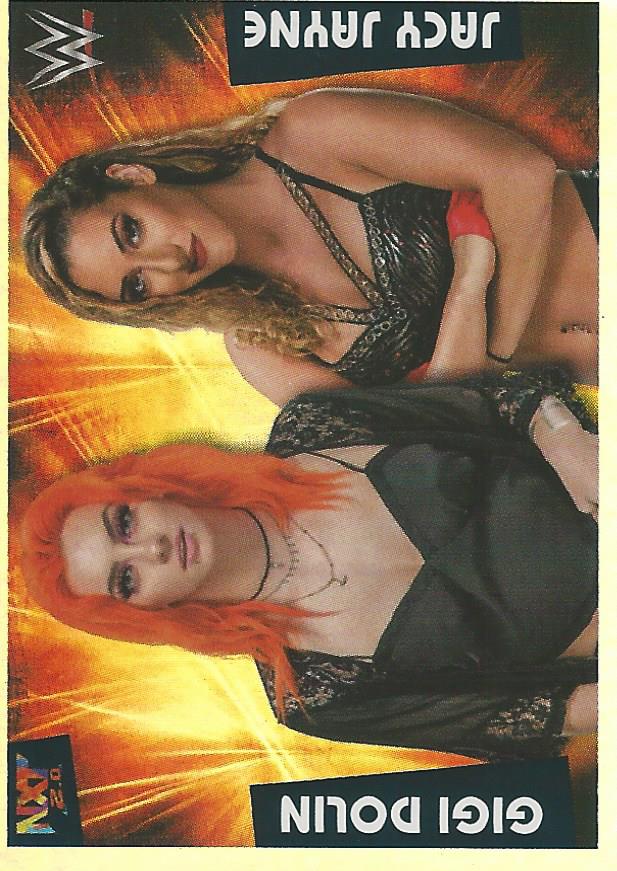 WWE Panini 2022 Sticker Collection Gigi Dolin and Jacy Jayne Foil No.259