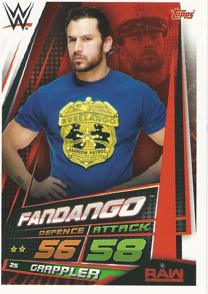 WWE Topps Slam Attax Universe 2019 Trading Card Fandango No.25