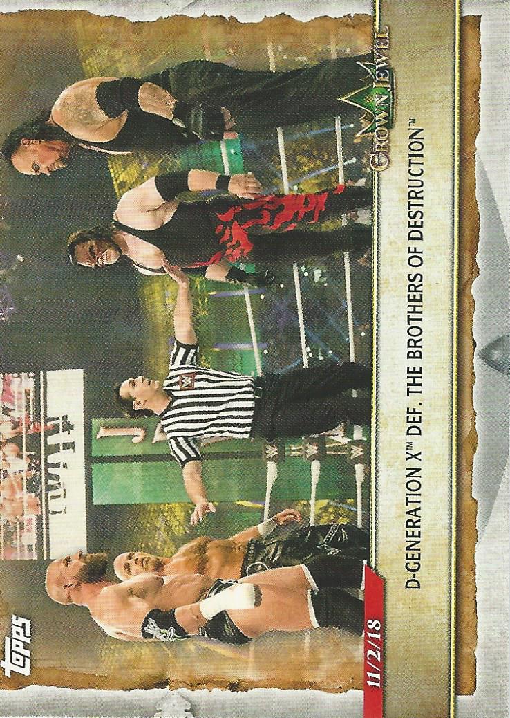 WWE Topps Road to Wrestlemania 2020 Trading Cards Shawn Michaels and Triple H vs Undertaker and Kane No.25