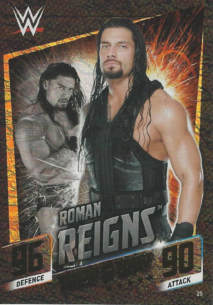 WWE Topps Slam Attax 2015 Then Now Forever Trading Card Roman Reigns No.25