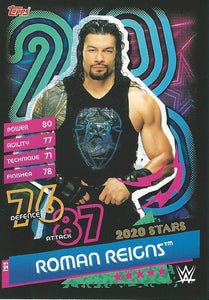 WWE Topps Slam Attax Reloaded 2020 Trading Card Roman Reigns T25