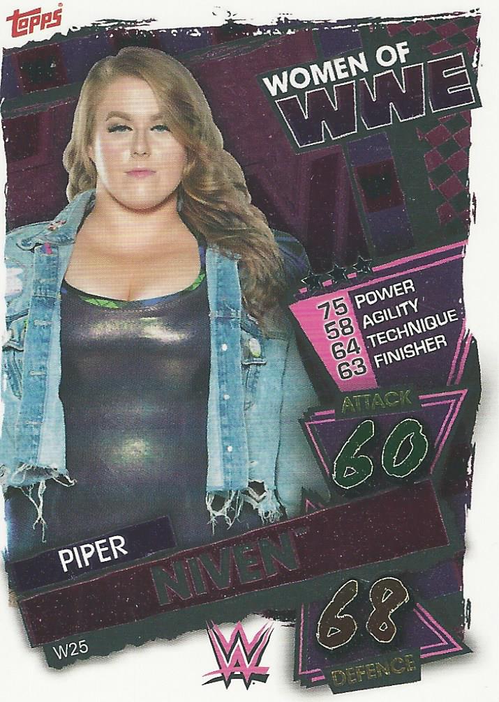 WWE Topps Slam Attax 2021 Trading Card Piper Niven W25