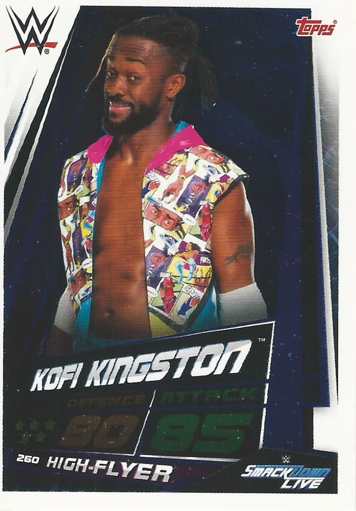 WWE Topps Slam Attax Universe 2019 Trading Card Kofi Kingston No.260