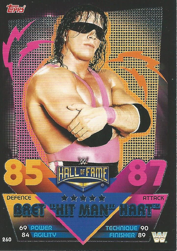 WWE Topps Slam Attax Reloaded 2020 Trading Card Bret Hitman Hart No.260