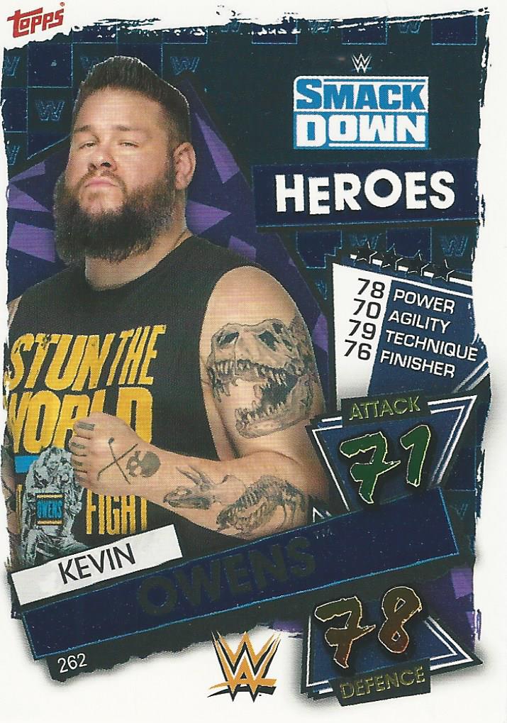 WWE Topps Slam Attax 2021 Trading Card Kevin Owens No.262