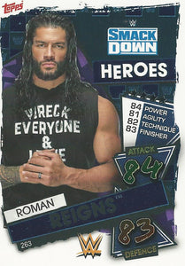 WWE Topps Slam Attax 2021 Trading Card Roman Reigns No.263