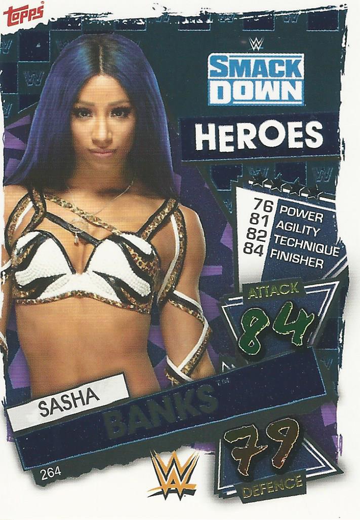 WWE Topps Slam Attax 2021 Trading Card Sasha Banks No.264