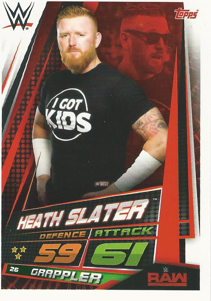 WWE Topps Slam Attax Universe 2019 Trading Card Heath Slater No.26
