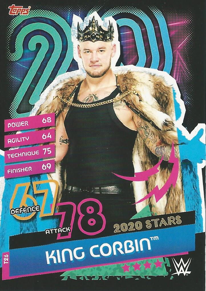 WWE Topps Slam Attax Reloaded 2020 Trading Card King Corbin T26