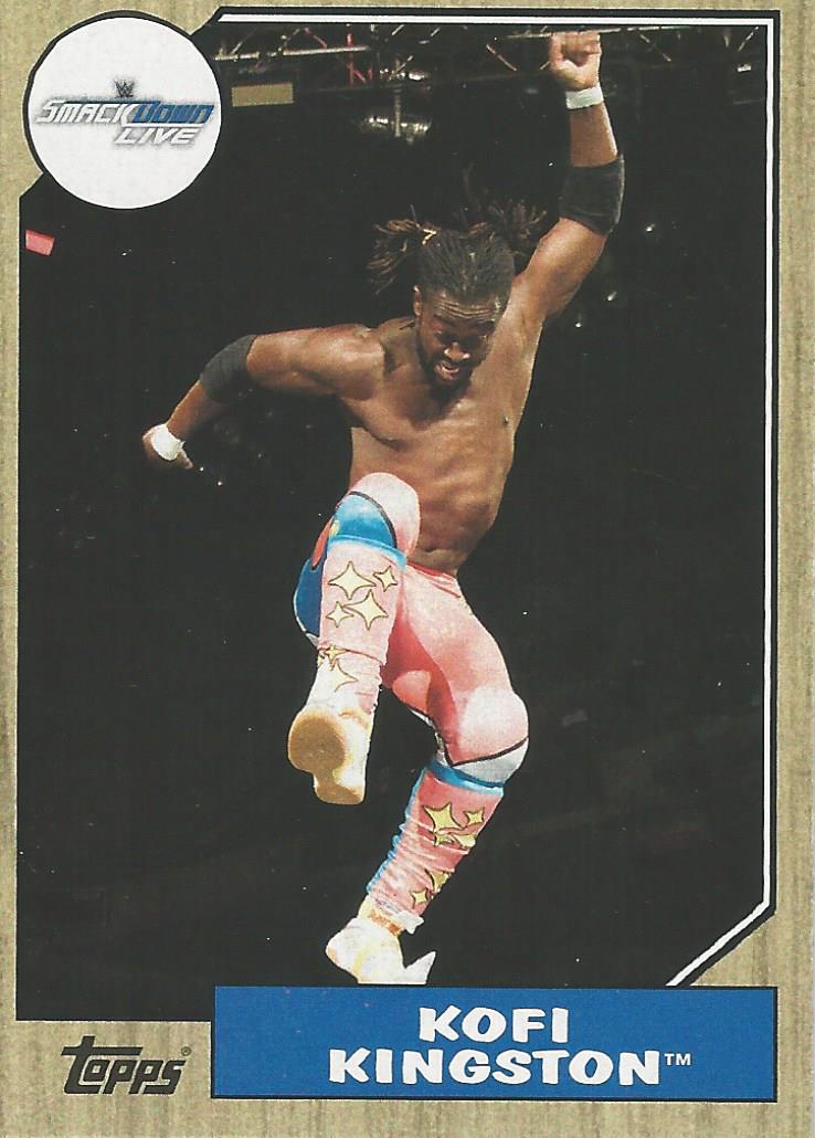 WWE Topps Heritage 2017 Trading Cards Kofi Kingston No.26