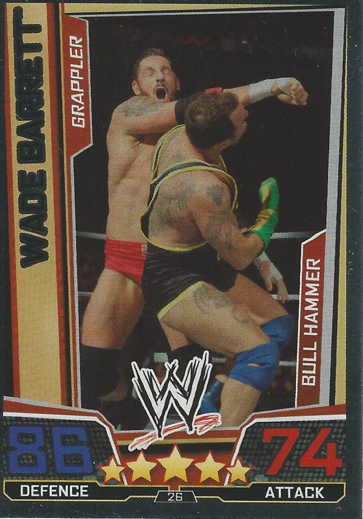 WWE Slam Attax Superstars 2013 Trading Card Finisher Wade Barrett No.26