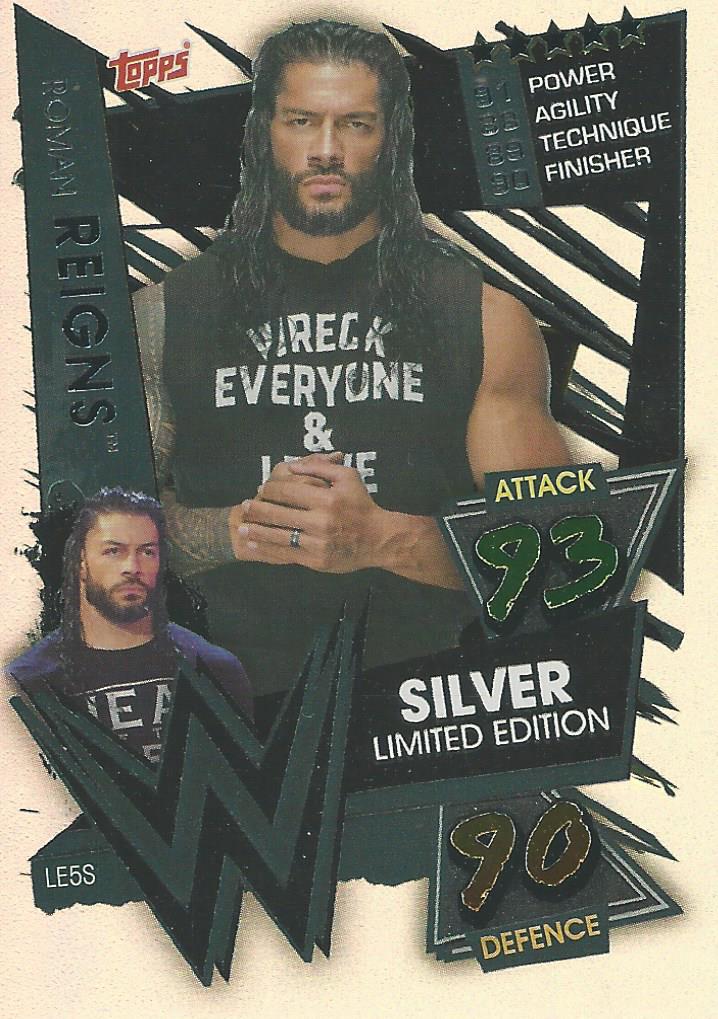 WWE Topps Slam Attax 2021 Trading Card Roman Reigns LE5S
