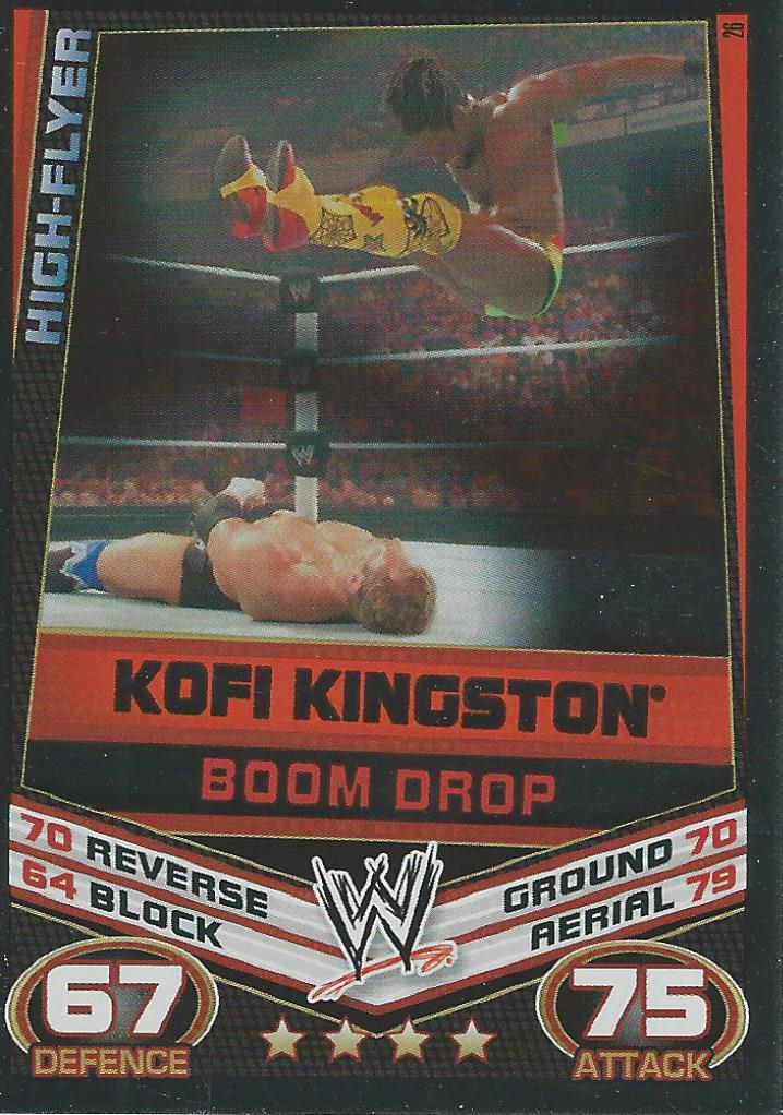 WWE Topps Slam Attax Rebellion 2012 Trading Card Kofi Kingston No.26