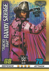 WWE Topps Slam Attax 10th Edition Trading Card 2017 Macho Man Randy Savage No.270