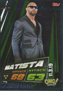 WWE Topps Slam Attax Universe 2019 Trading Card Batista No.270