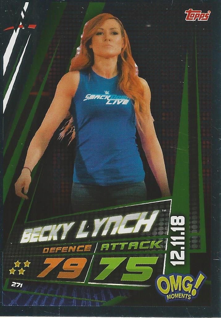 WWE Topps Slam Attax Universe 2019 Trading Card Becky Lynch No.271