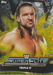 Topps WWE Superstars 2021 Trading Cards Triple H IC8 Yellow