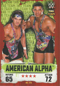 WWE Topps Slam Attax Takeover 2016 Trading Card American Alpha No.276