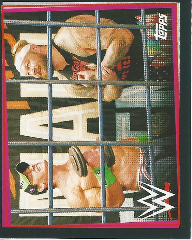 WWE Topps Road to Wrestlemania Stickers 2021 Bray Wyatt vs John Cena No.276