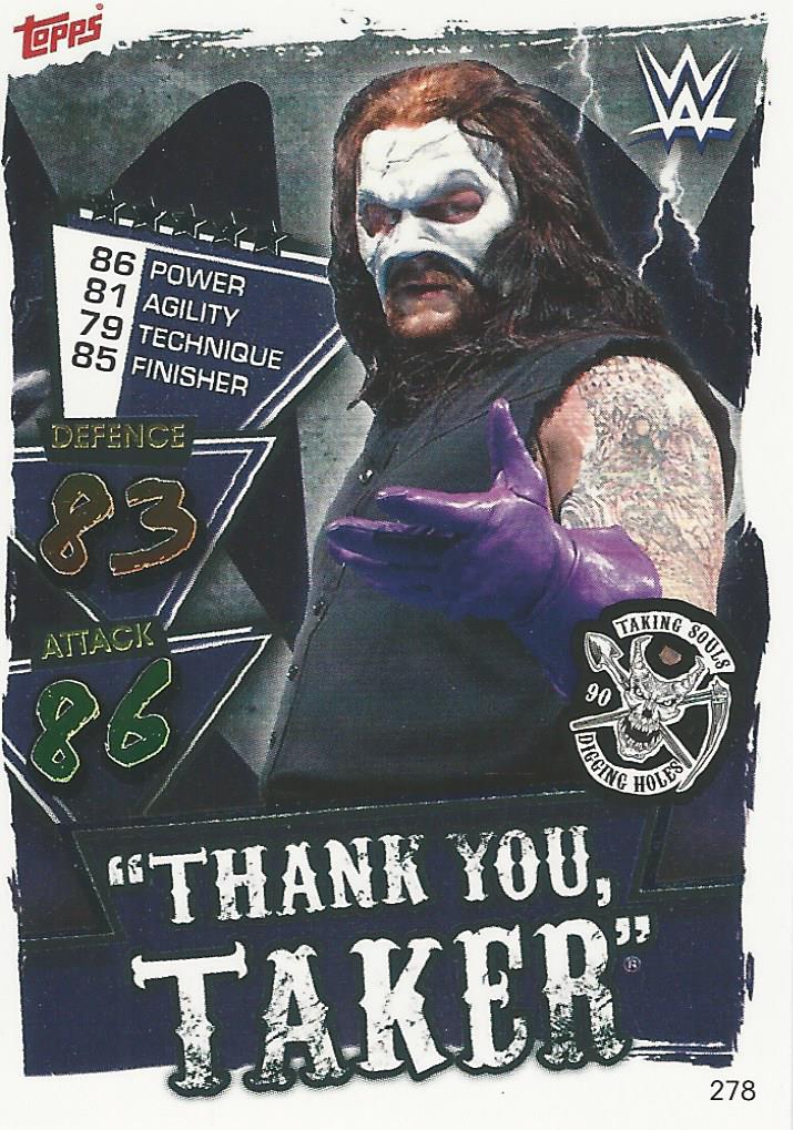 WWE Topps Slam Attax 2021 Trading Card Undertaker No.278