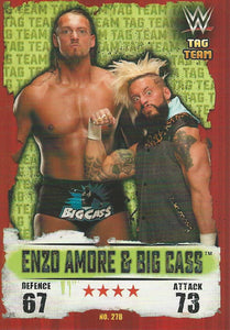 WWE Topps Slam Attax Takeover 2016 Trading Card Enzo Amore and Big Cass No.278